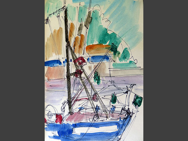 11-C64-p38-Aquarelle_Bateau-Erquy_1982_15,5x24