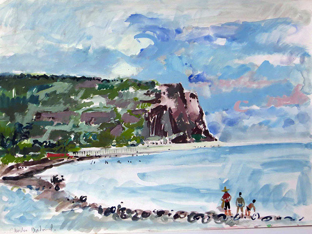 16-La Réunion-Le Cap Bernard-1984-Aquarelle-65x50-N1233