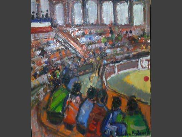 8-N116_Cirque-Angers 1960-Huile 22x30 signé