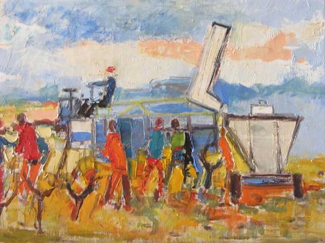 9-N190_Vendanges en Anjou-Brissac 1993-Huile 50x35